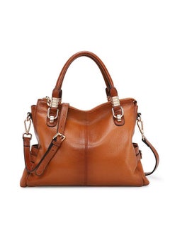 Kattee Women'S Genuine Leather Purses And Handbags, Satchel Tote Shoulder Bag (Brown)  - Image 1