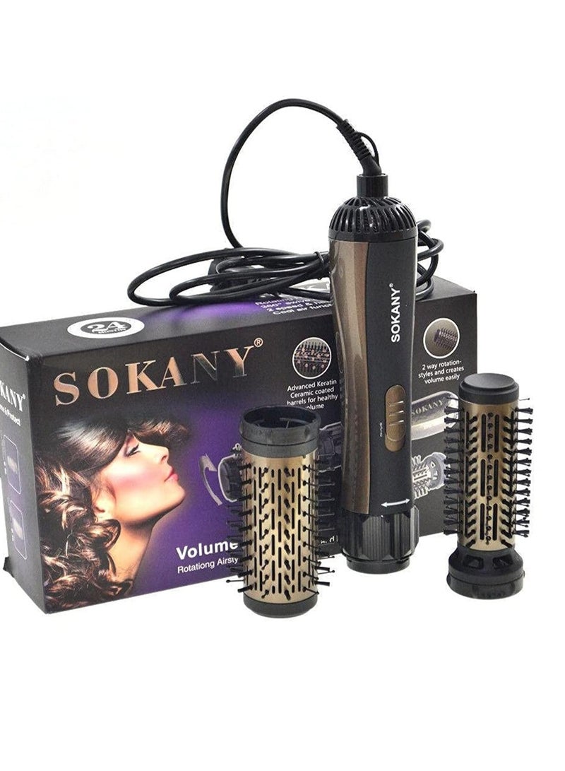 sokany Sokany 1x2 Rotating Hair Dryer Brush 1000W Hair Styling Brush SD-903 with 1 Year Warranty