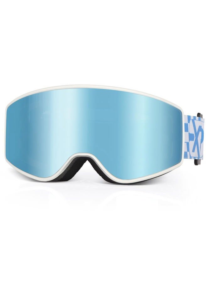 EXP VISION Kids Ski/Snowboard Goggles, Child Snow Goggles Over Glasses for Boys Girls Toddler Age 4-14 (Kids Ski Goggles-Dream Blue) - Image 1