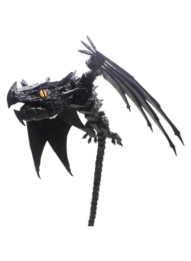 Feathered Wyvern Dragon, 3D Printed Articulated Dragon, Crystal Dragon Fidget Dragon, 3D Printed Dragon with Wings, Adjustable Wings Articulated Dragon, Desktop Pet (J)  - Image 2