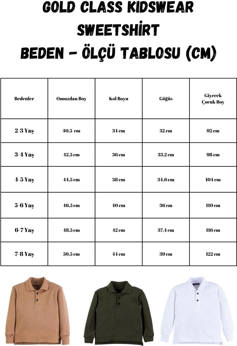 Gold Class Kidswear Shirt Collar Boys Sweatshirt  - Image 2