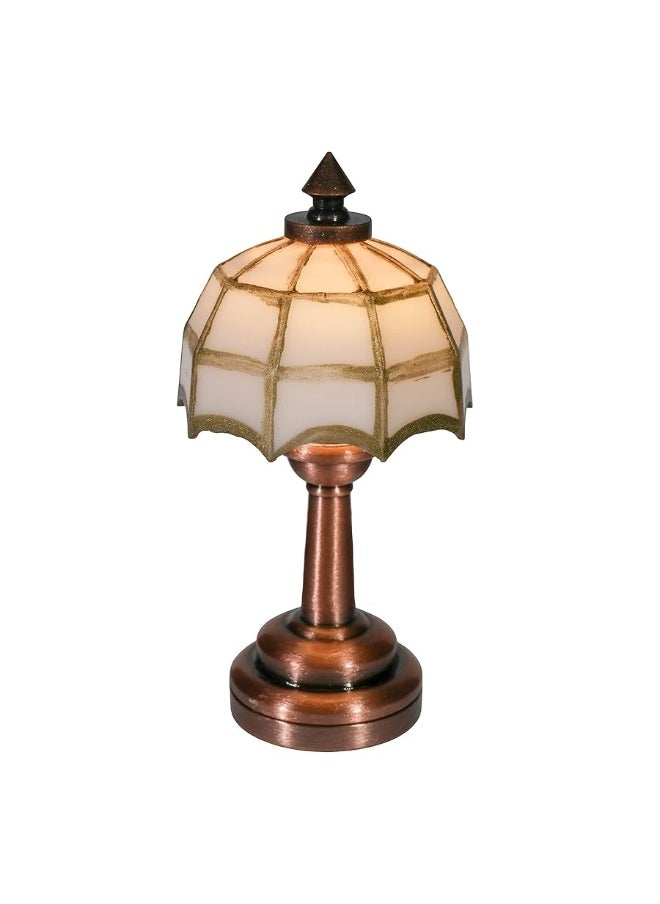 Inusitus - Mini dollhouse table accent lamp LED miniature lighting for dolls house decor Battery operated functional light accessories - Image 1