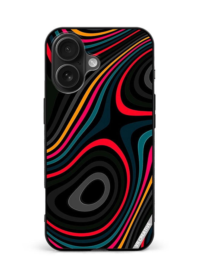VR CREATIVE Protective Case Cover For Apple iPhone 16 Abstract Design Multicolour