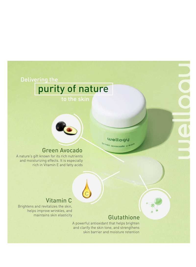 Wellogy Korean Daily Niacinamide Moisturizer Face Cream with Vitamin C and Natural Green Avocado | Normal to Combination Skin | Vegan, Moisture Boost, Lightweight Formula for Hydrated Skin | 55ml - Image 5
