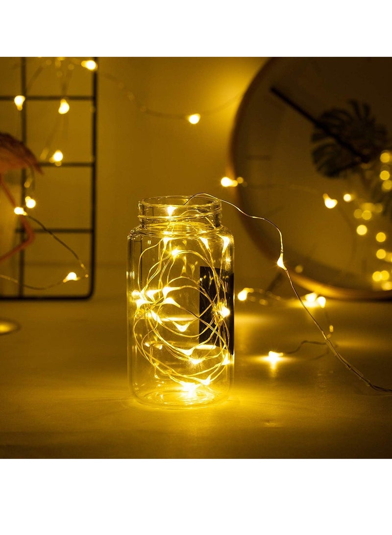 Beauenty 12 PACK Micro LED Fairy Lights Battery Powered, 20 LEDs Small Fairy Lights Copper Wire String Lights for DIY Bedroom Wedding Decor (Warm White) - Image 4