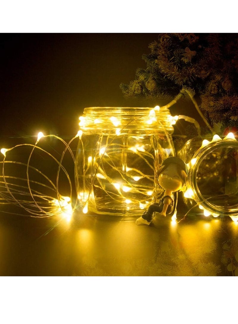 Beauenty 12 PACK Micro LED Fairy Lights Battery Powered, 20 LEDs Small Fairy Lights Copper Wire String Lights for DIY Bedroom Wedding Decor (Warm White) - Image 3