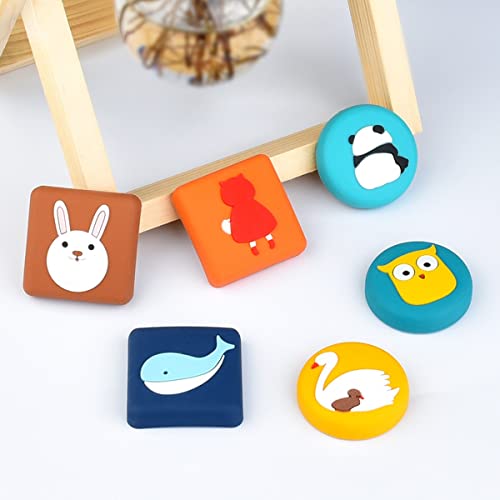 TOMATUS® 4 Pcs Self Adhesive Bumper Guard Stopper Rubber Anti Collision Stop Stick, Cartoon Silicone Door Handle Crash Pad Wall Protectors - Image 2