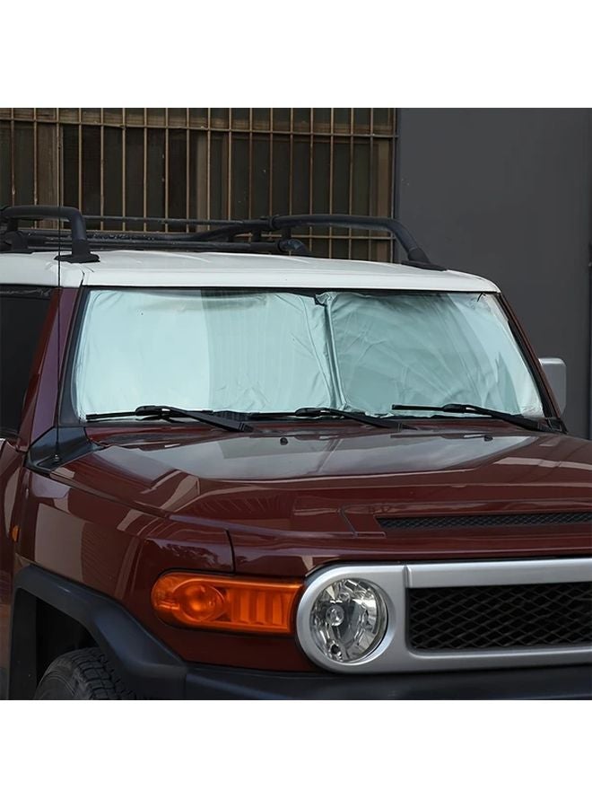 Silvery Sunshade For 2007 2021 Toyota FJ Cruiser Front Windshield Car Accessories - Image 4