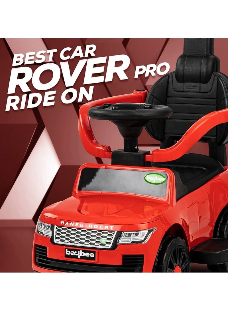 BAYBEE Rover Pro Push Ride-On Car for Kids – Red Baby Car with Music, Lights, Parental Handle & Storage | Ride-On Toy for Boys & Girls (1–3 Years) - Image 3