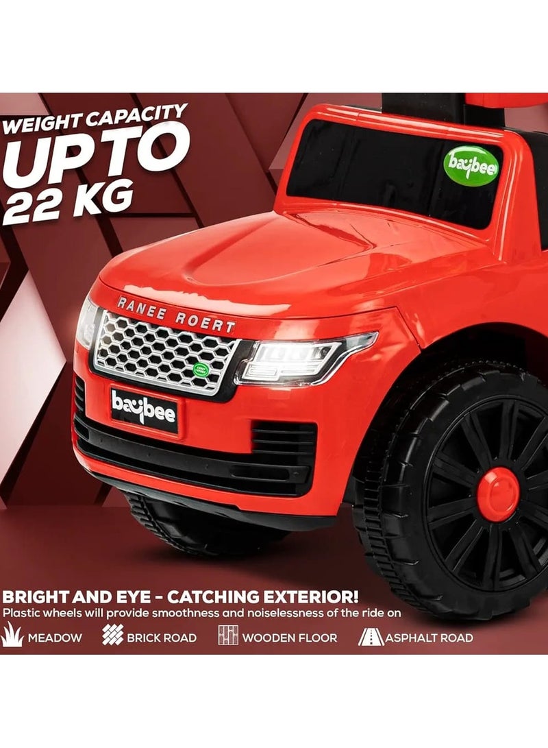 BAYBEE Rover Pro Push Ride-On Car for Kids – Red Baby Car with Music, Lights, Parental Handle & Storage | Ride-On Toy for Boys & Girls (1–3 Years) - Image 5