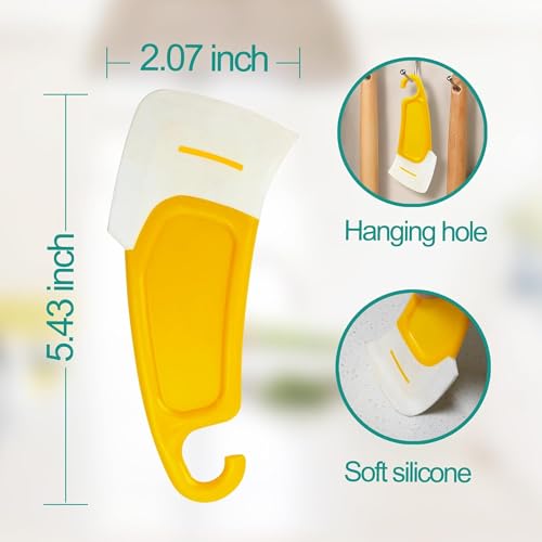 Trifecta Silicone Pan Cleaning Scraper, Cleaning Bowl Scraper Dish Scraper for Kitchen 2Pcs Non-Stick Plastic Pot Scraper Tool for Pans Pots (2) - Image 2