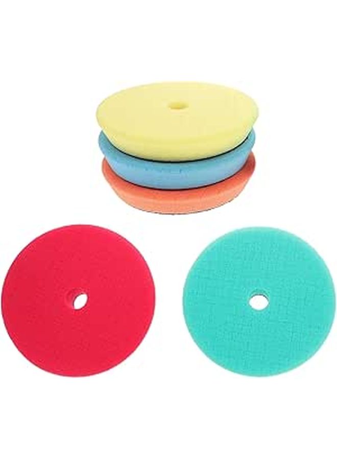 5Pcs Car Buffer Pads Polishing Sponge Set Self Adhesive Backing Plates For Mini Drill Buffing Kit - Image 1