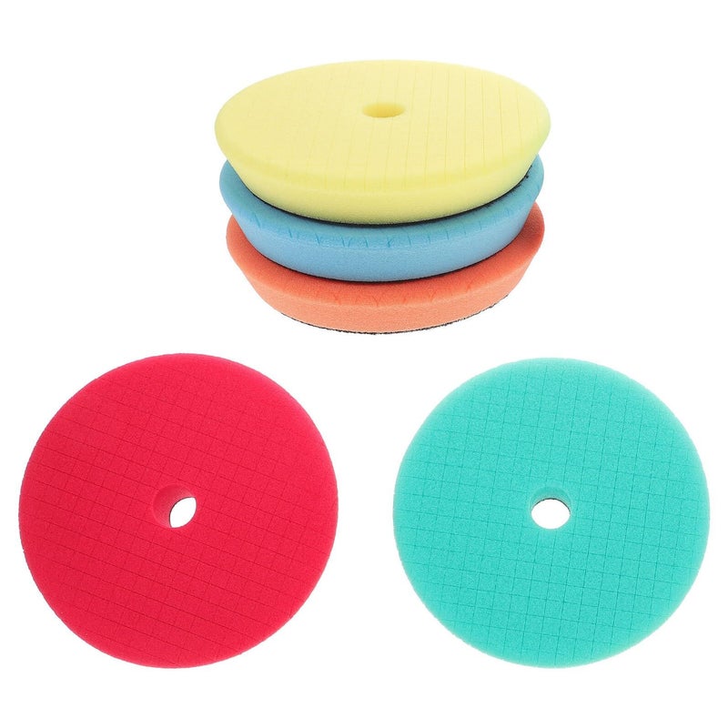 5Pcs Car Buffer Pads Polishing Sponge Set Self Adhesive Backing Plates For Mini Drill Buffing Kit - Image 2