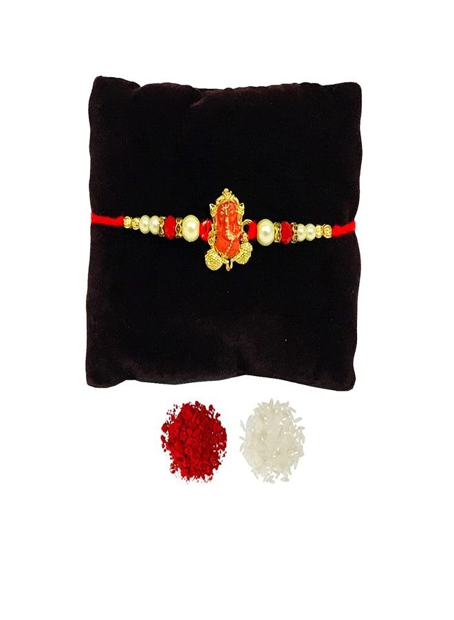 Evisha Box Packing Ganesh Murti Rakhi For Brother | Rakhi Combo-BR-12 || rakhi || rakhi set || rakhi for brother || rakhi for brother and bhabhi || rakhi combo || bhaiya bhabhi rakhi || rakhi gifts - Image 1