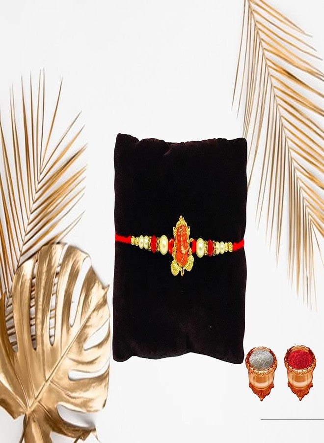 Evisha Box Packing Ganesh Murti Rakhi For Brother | Rakhi Combo-BR-12 || rakhi || rakhi set || rakhi for brother || rakhi for brother and bhabhi || rakhi combo || bhaiya bhabhi rakhi || rakhi gifts - Image 2