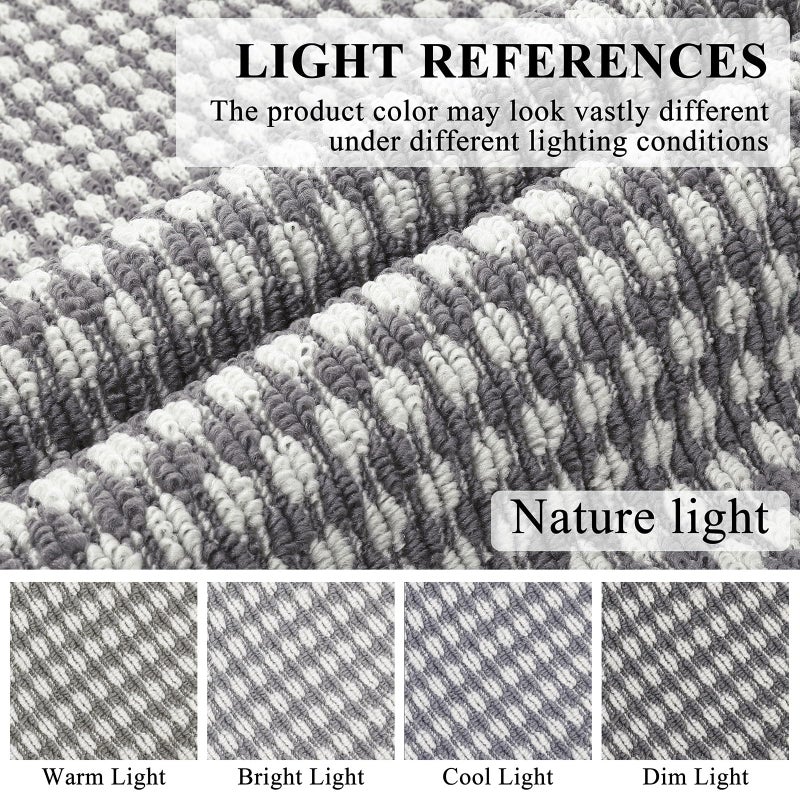 Ileading Laundry Room Runner Rug 20""X59"" Water Absorbent Kitchen Floor Mats Non Slip Entryway Throw Rugs Machine Washable Small Carpet for Doormat Hallway Sink Bedroom Petmat (Grey) - Image 5