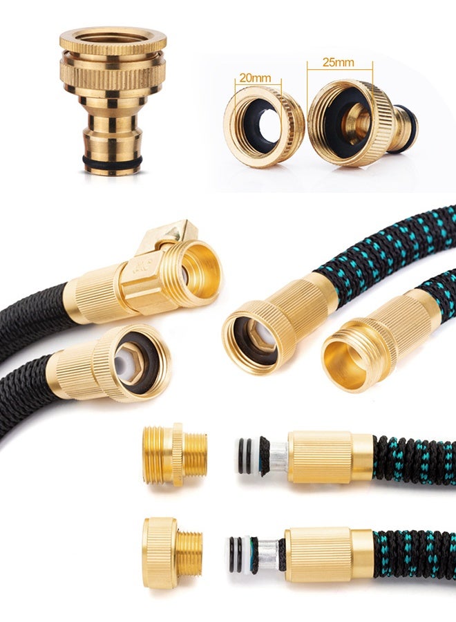 50 قدم قابلة للتوسع خنطة مع قوس - ثقيل قوة فائقة عالية 3750D - 4 طبقات من اللاتكس الأساسية - موصل النحاس فائقة القوة و 10 فوهات مع حقيبة تخزين - Image 3