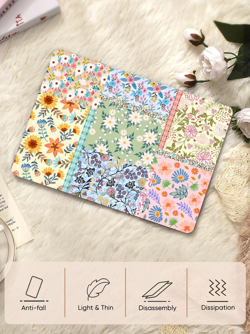 Seorsok Compatible with MacBook Air 13 Inch Case 2022 2021 2020-2018 Release A1932 A2179 M1 A2337 Touch ID,Colorful Blooming Flower Plastic Hard Shell Case with Keyboard Cover,Pink Floral - Image 2