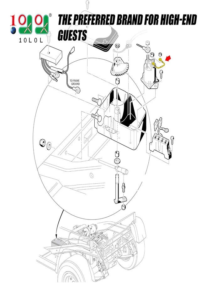 10 ال 0 ال مقاومة الملف اللولبي لعربة الجولف 10L0L لعربة الجولف EZGO Columbia Club Car (1990 وما بعدها) مجموعة مقاومة الملف اللولبي بديلة للأرقام 21764G1 70592-87 1014947 - Image 2