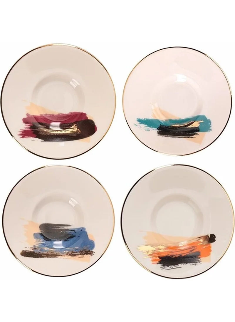 بورلاند Dash Mixed Pattern Tea Plate 4 Pieces 11 Cm