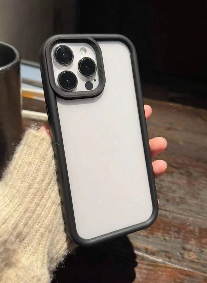 تايك تو غطاء آيفون بظهر شفاف وحواف سادة