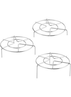 Oasisgalore Stainless Steel Steam Rack Set of 3, 5.9" Tall Heavy Duty Pressure Cooker Trivet Rack Stand - Height 1.2", 2", 2.7"  - Image 1