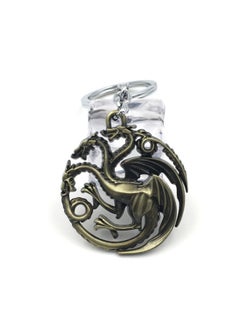 Thrones Keychain Season 8 House Stark Wolf Head Badge Key Chains Pendant Ice And Fire Keyring llaveros Of Movie Gifts-Color:F