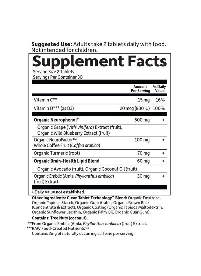 Garden of Life - Dr. Formulated Brain Health Memory & Focus for Adults 40+, 60 Count - Image 1