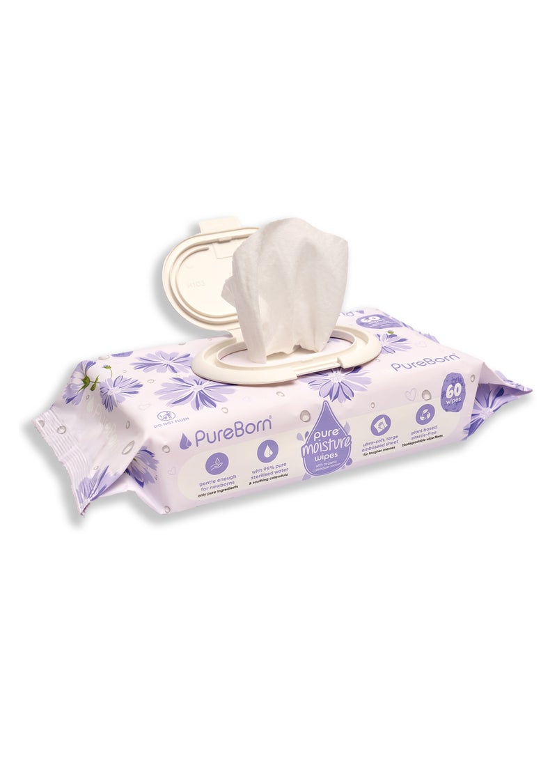 بيور بورن مناديل لوشن آذريون 60 مناديل - Image 1