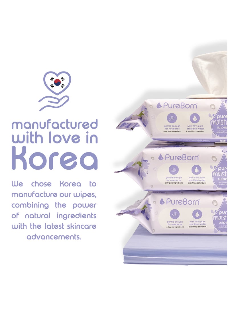 بيور بورن مناديل لوشن آذريون 60 مناديل - Image 4