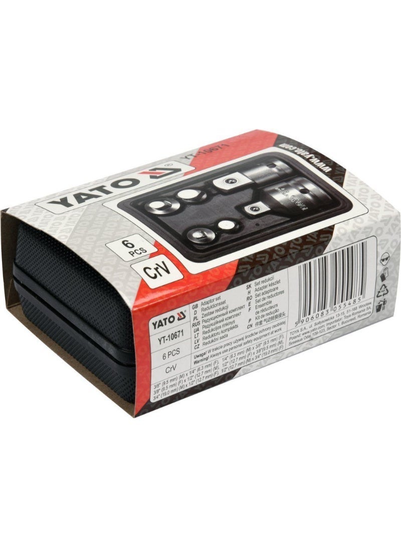 YATO Impact Adapter Set 6pcs YT-10671