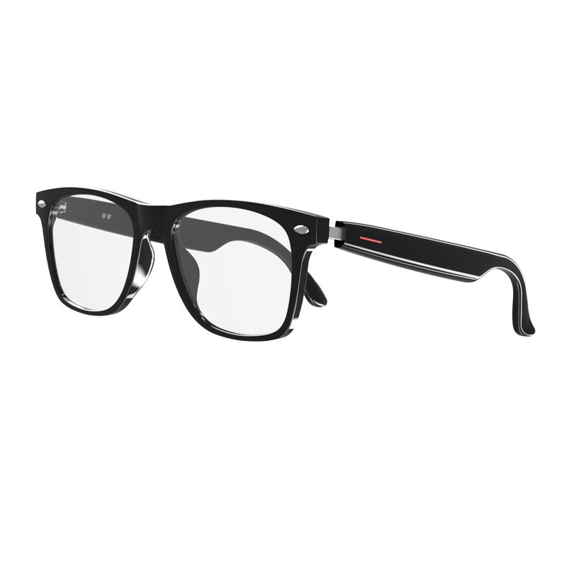Smart Bluetooth Half Open Frame Sunglasses E13-C Replaceable Lens Polarized Anti Blue Light Call Function Fashionable Adult Glasses White 