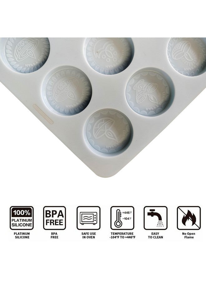 MoldBerry MoldBerry Chocolate Mould Making Silicone 12 Cavity Round Happy Diwali Chocolate Mold Cake Decoration deepavli Moulds Flexible & Reusable Special Diwali Mold(Pack of - 1)  - Image 2