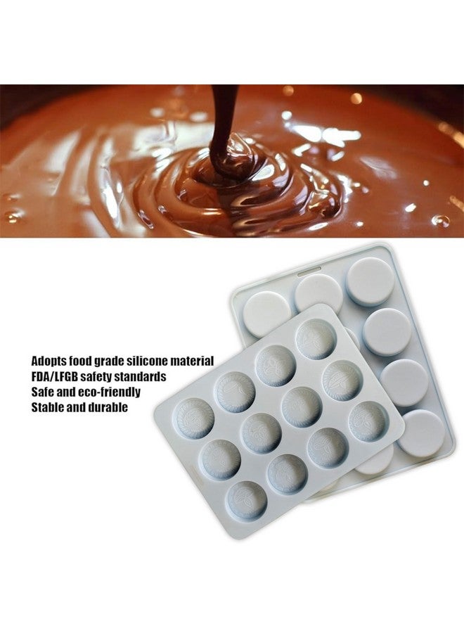 MoldBerry MoldBerry Chocolate Mould Making Silicone 12 Cavity Round Happy Diwali Chocolate Mold Cake Decoration deepavli Moulds Flexible & Reusable Special Diwali Mold(Pack of - 1)  - Image 4