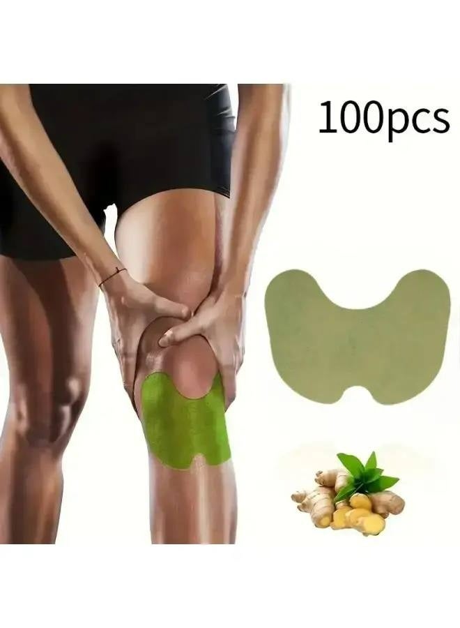 100 Premium Mugwort Heating Patches - Suitable for Knees, Back, Neck & Shoulders, Ergonomic Design Warm Compresses with Long-Lasting Heat - Image 1