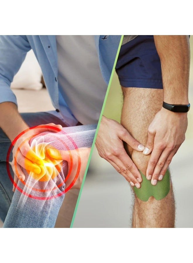 100 Premium Mugwort Heating Patches - Suitable for Knees, Back, Neck & Shoulders, Ergonomic Design Warm Compresses with Long-Lasting Heat - Image 5