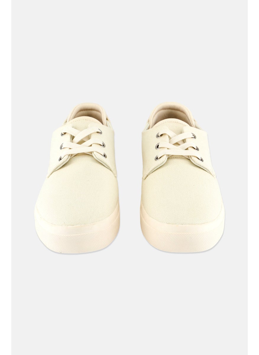 Sun Stone Men Kiva Lace Up Casual Shoes, Off White  - Image 4