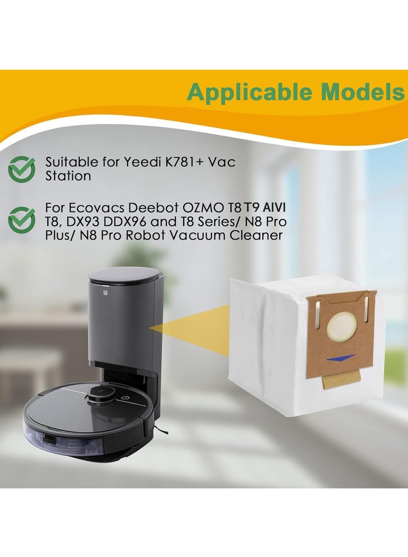 تنطبق على 10 مجموعات من أكياس الغبار المتاح T8 EVI / T8 ماكس / N8 برو زائد / N8 برو / dx93 / ddx96 / N10 زائد روبوت الأنظف ممسحة ، تنطبق على استبدال أكياس الغبار T8 - Image 2