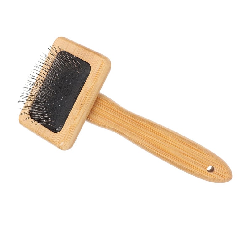 Haofy Macrame Slicker Comb Wooden Dog Slicker Brush for Pet Hair and Craft Tapestry, Bamboo Handle with Air Cushion Design for Fringe Combing Wall Hangings Plant Hangers (Small) - Image 5