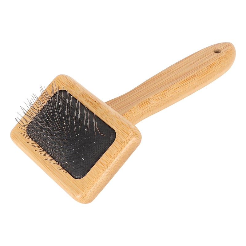 Haofy Macrame Slicker Comb Wooden Dog Slicker Brush for Pet Hair and Craft Tapestry, Bamboo Handle with Air Cushion Design for Fringe Combing Wall Hangings Plant Hangers (Small) - Image 4