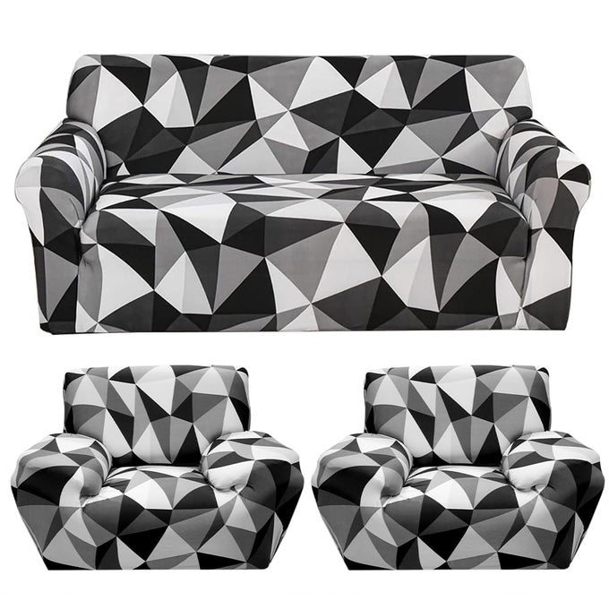 SOFA COVER 3 SEATER AND 2 SEATER FULLY COVERED UNIVERSAL 5 SEATER SOFA COVER NONSLIP STICKY ELASTIC STRETCHABLE SOFA SET SLIPCOVER PROTECTOR FOR BLACK PRISM FIVE SEATER 311