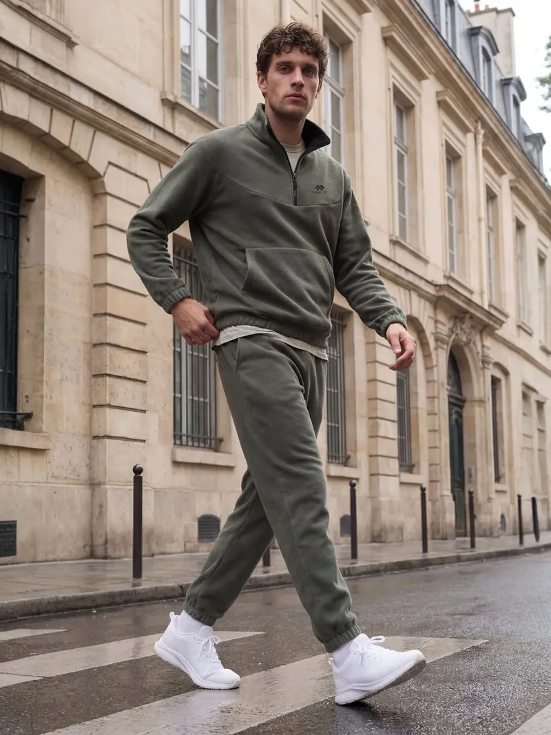 تومي لايف TOMMY Men's Polyester Sweatshirt And Pants Set