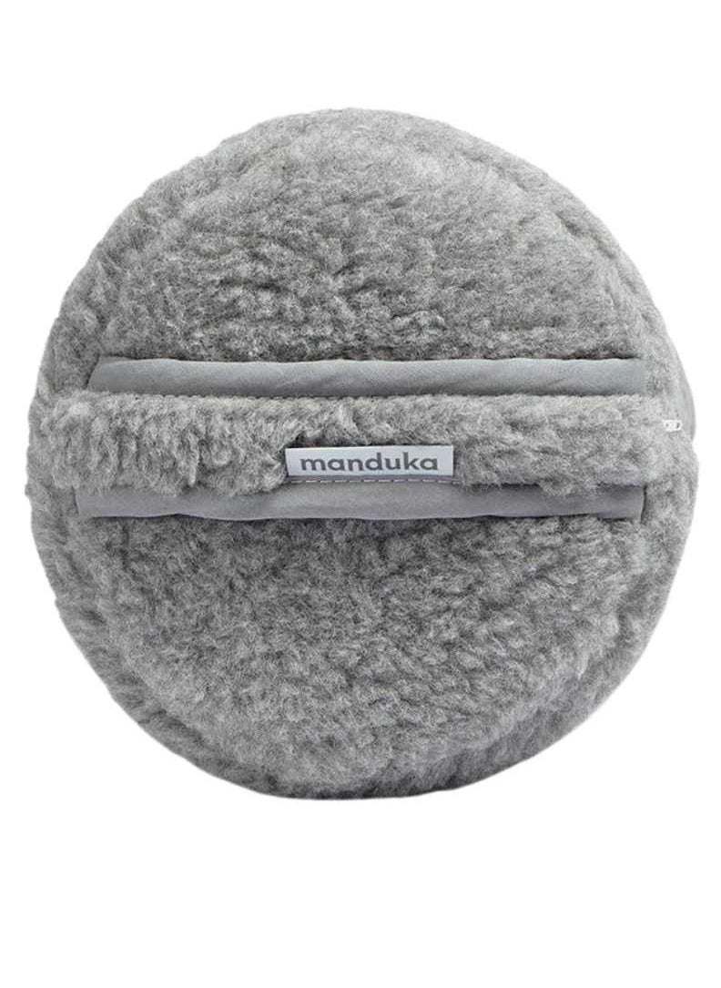 Manduka WOOL ROUND BOLSTER GREY STANDARD  - Image 3