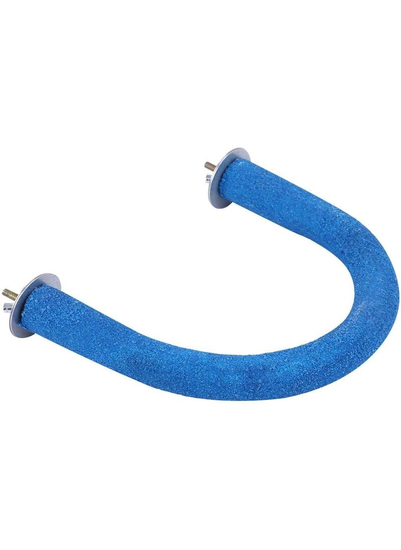 Semme Large Concrete Perches For ParrotsLarge Concrete Parrot PerchParrot Pet Bird Roughsurfaced Wooden Perch Stand Rack Cage Toy for Pet Parrot Macaw African Greys Budgies Accessories StandsBlue  - Image 4