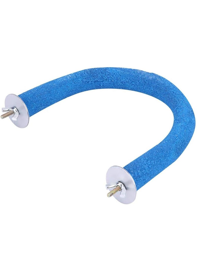 Semme Large Concrete Perches For ParrotsLarge Concrete Parrot PerchParrot Pet Bird Roughsurfaced Wooden Perch Stand Rack Cage Toy for Pet Parrot Macaw African Greys Budgies Accessories StandsBlue  - Image 5