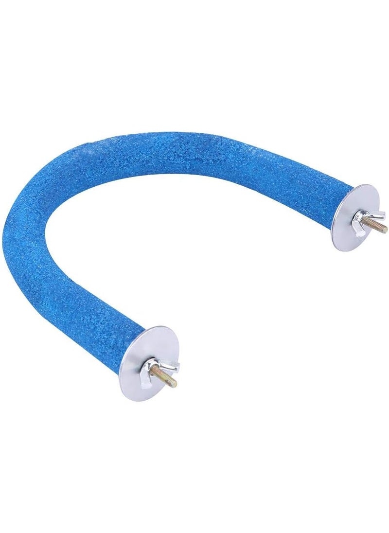 Semme Large Concrete Perches For ParrotsLarge Concrete Parrot PerchParrot Pet Bird Roughsurfaced Wooden Perch Stand Rack Cage Toy for Pet Parrot Macaw African Greys Budgies Accessories StandsBlue  - Image 3