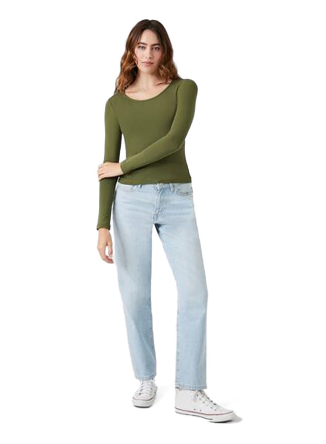 FOREVER 21 Cotton-Blend Scoop-Neck Top - Image 5