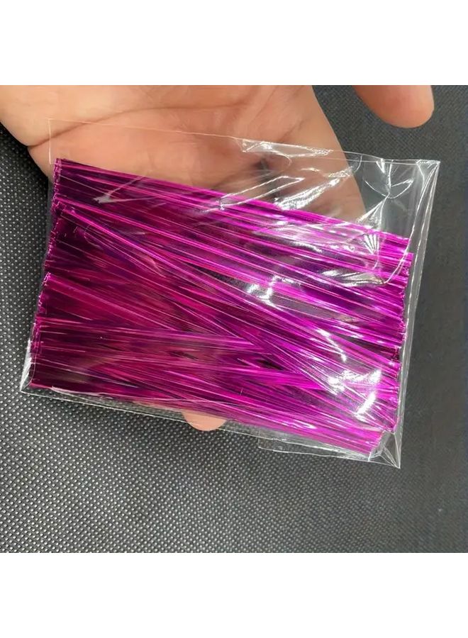 Rose Red Metallic Twist Ties 200pcs for Sealing Food Bags Baking Supplies Party Gifts - Image 1