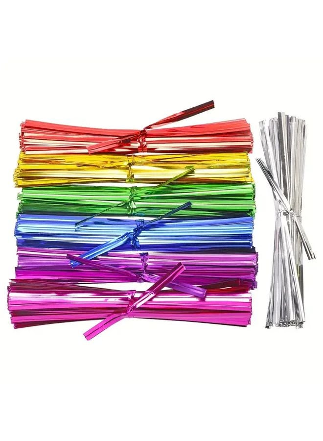 Rose Red Metallic Twist Ties 200pcs for Sealing Food Bags Baking Supplies Party Gifts - Image 2