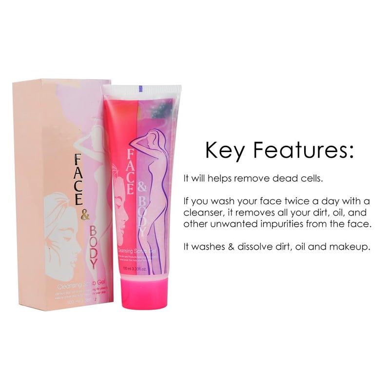 adbeni جل تقشير الوجه والجسم بالألوفيرا من أدبني، (100 مل) - Image 4